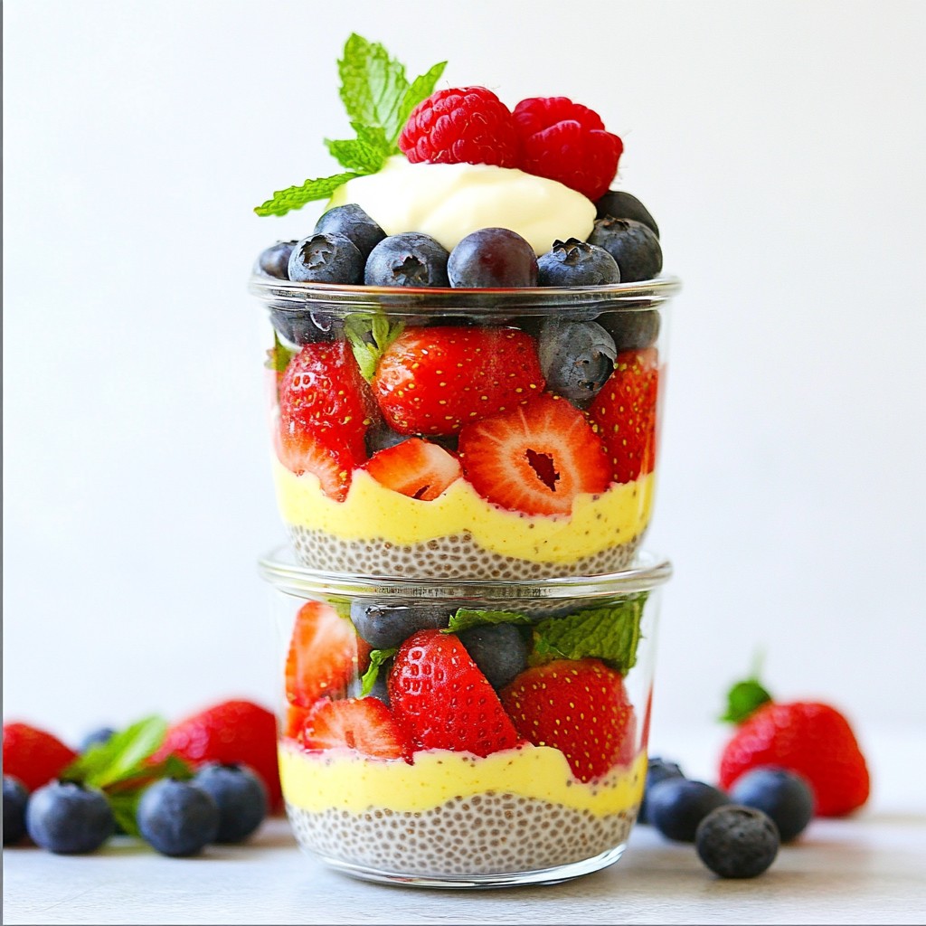 Overnight Chia Pudding with Fresh Berries Delight