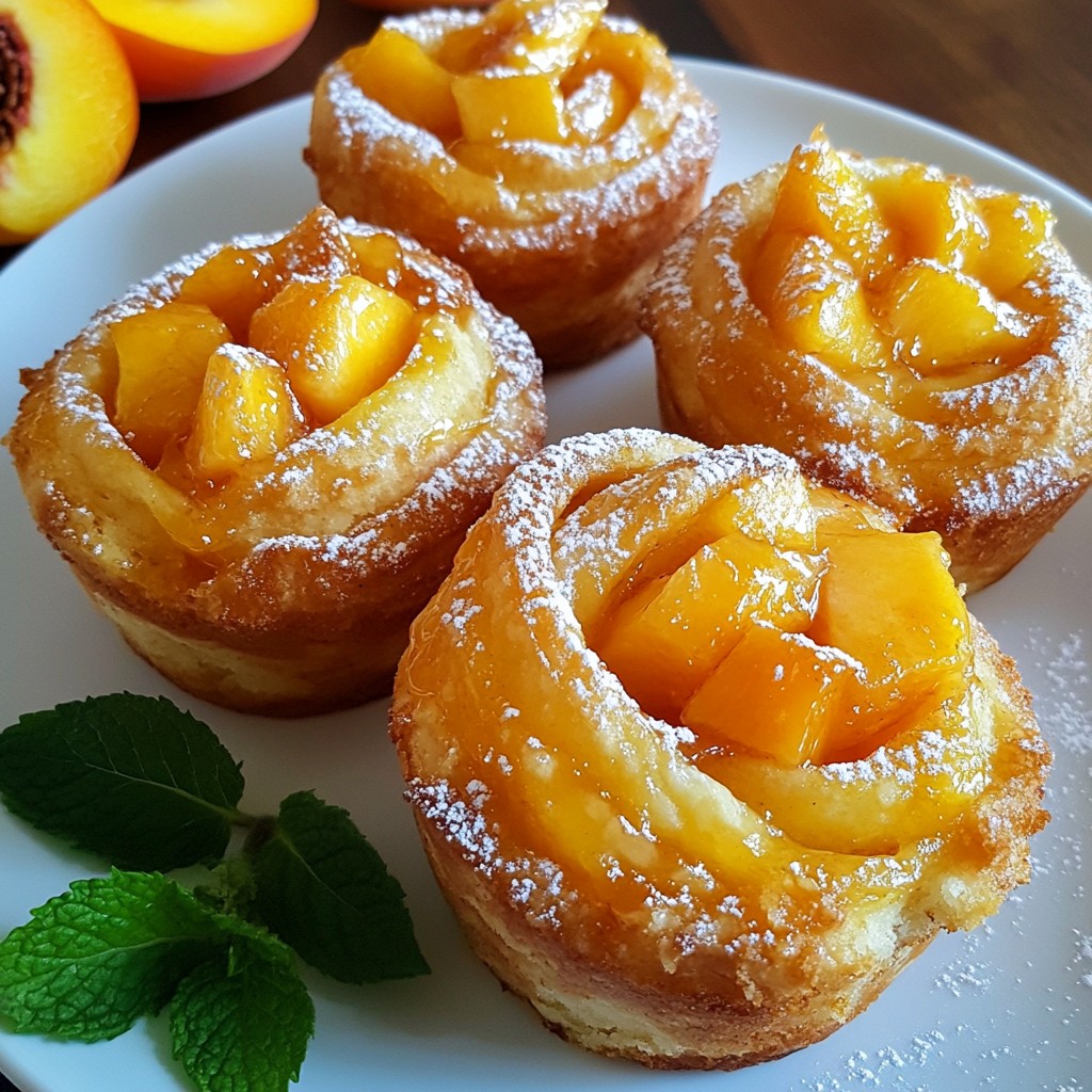 Peach Pie Cruffins Delightful and Easy Dessert Recipe