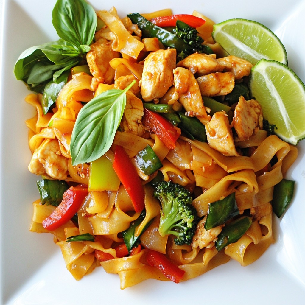 Street Style Thai Drunken Noodles Flavorful and Fun