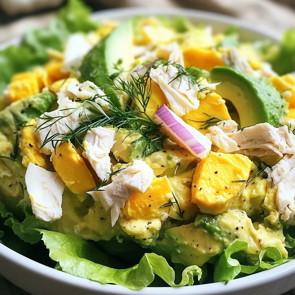 Zesty Brunch Avocado and Chicken Egg Salad Delight