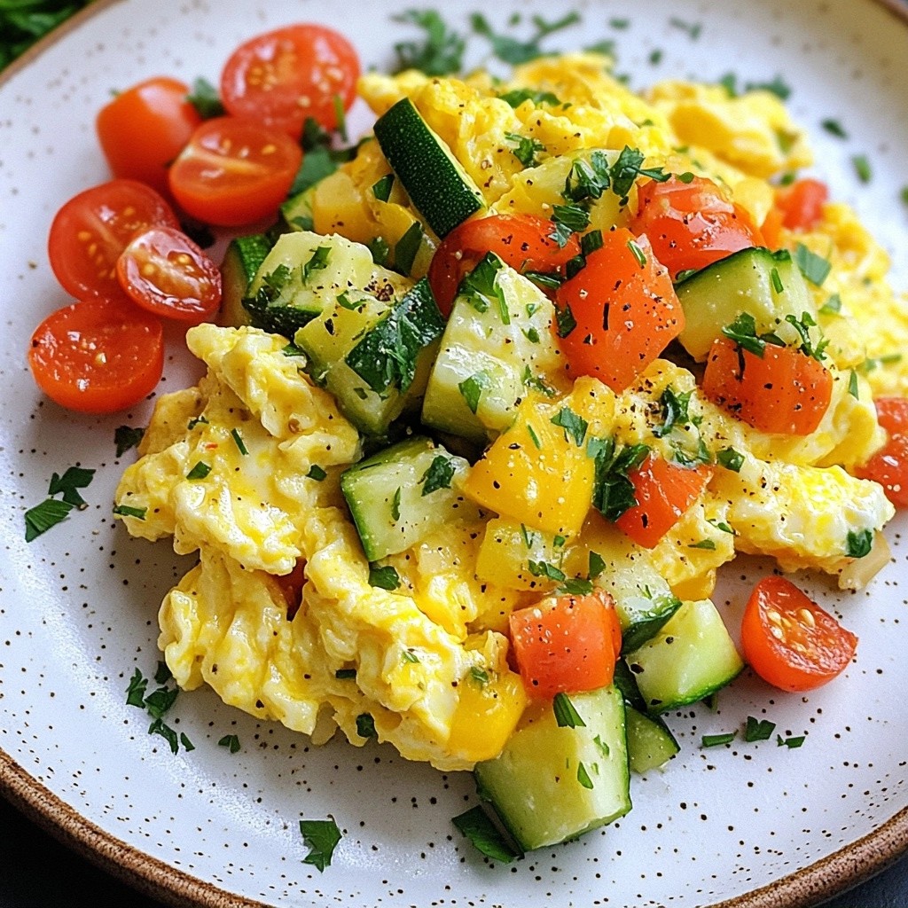 Herbed Morning Egg and Vegetable Scramble Delight