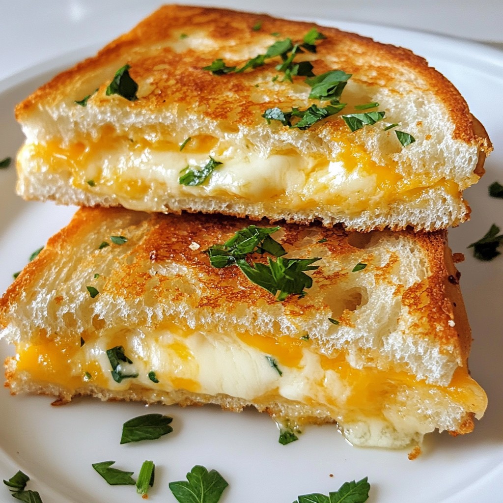 Garlic Bread Grilled Cheese Delightful and Easy Recipe