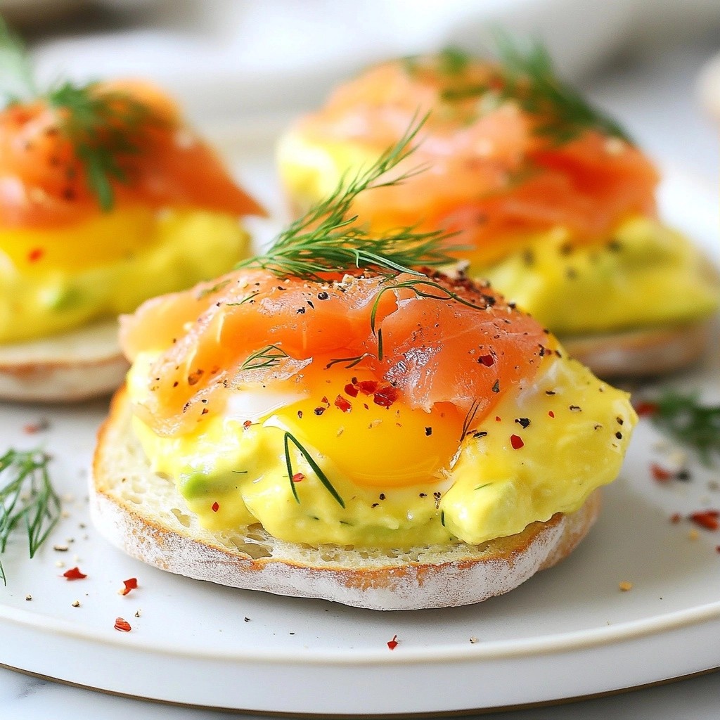 Eggs Benedict with Smoked Salmon and Avocado Delight