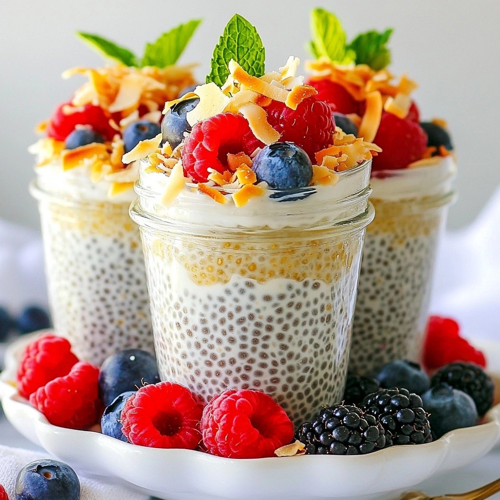 Overnight Coconut Chia and Berry Delight Recipe