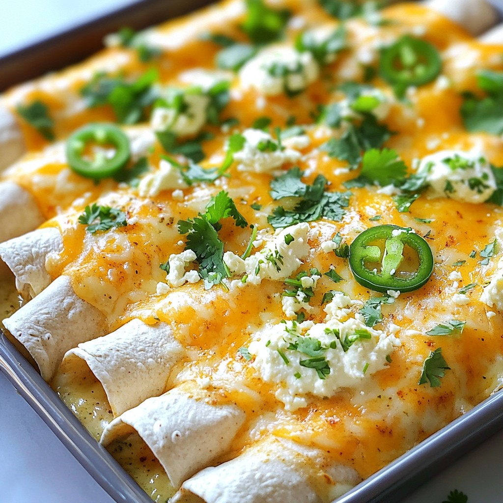 Creamy Queso Chicken Enchiladas Flavorful Dinner Delight