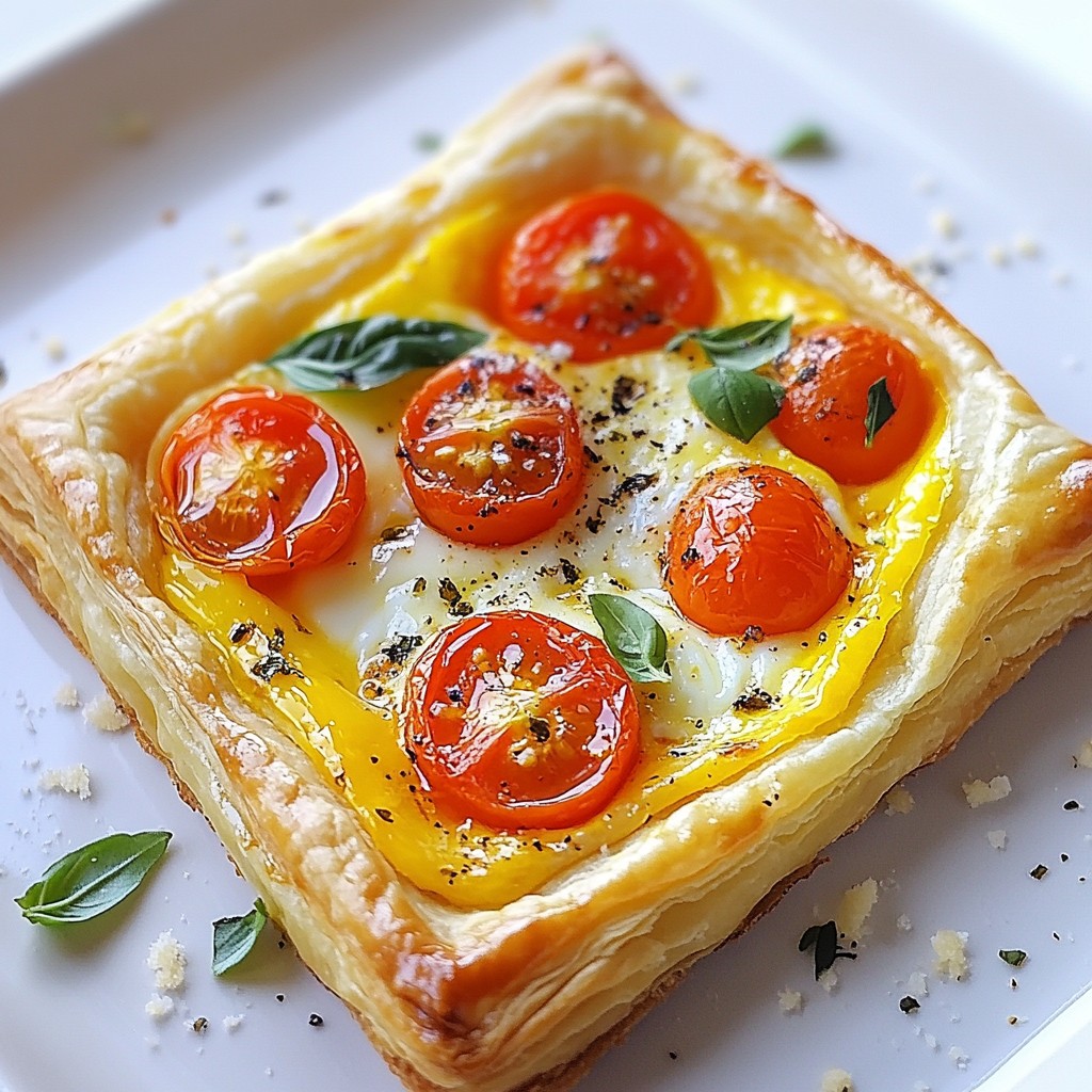 Savory Brunch Tomato and Basil Egg Tart Delight