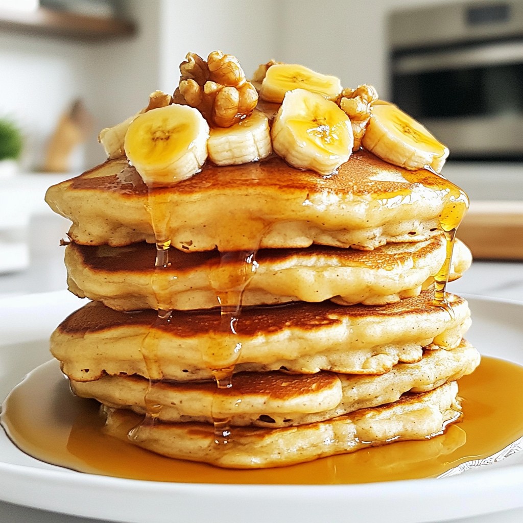 Fluffy Breakfast Banana Nut Pancakes Delightful Start