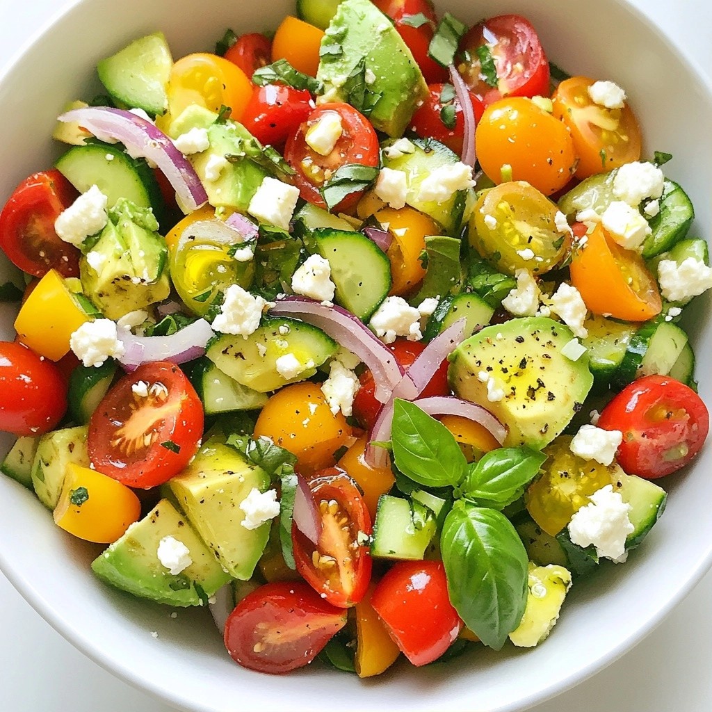 Refreshing Brunch Avocado and Tomato Salad Delight