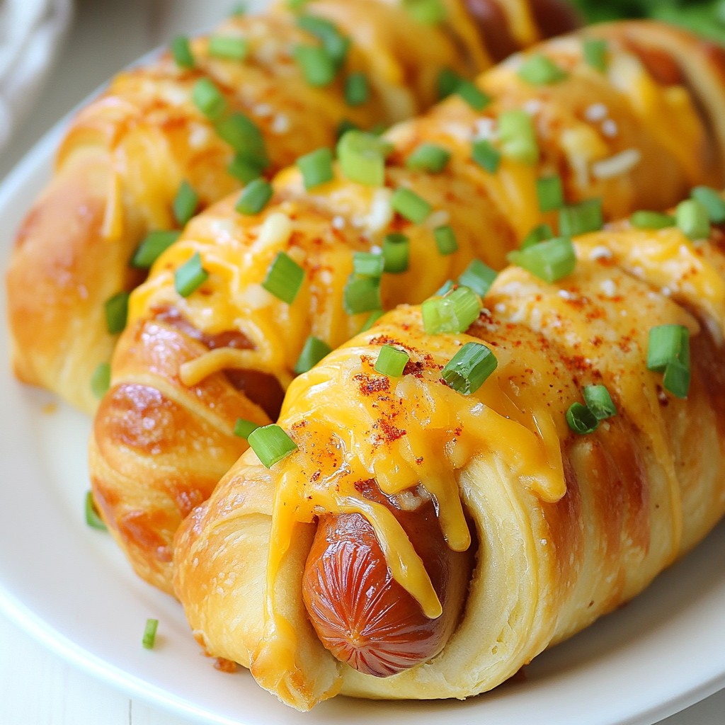 Cheesy Chili Crescent Dogs Flavorful and Fun Treat