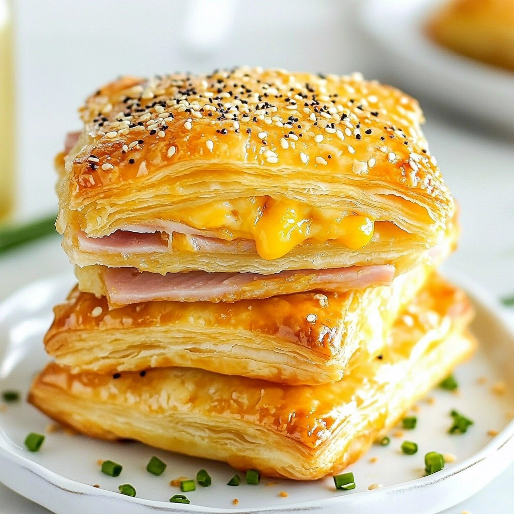 Crispy Ham and Cheese Pastry Stacks Easy Delight Recipe