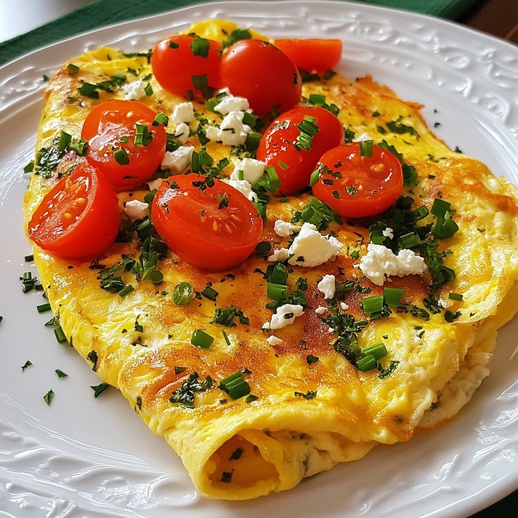 Zesty Brunch Lemon and Herb Omelette Delight