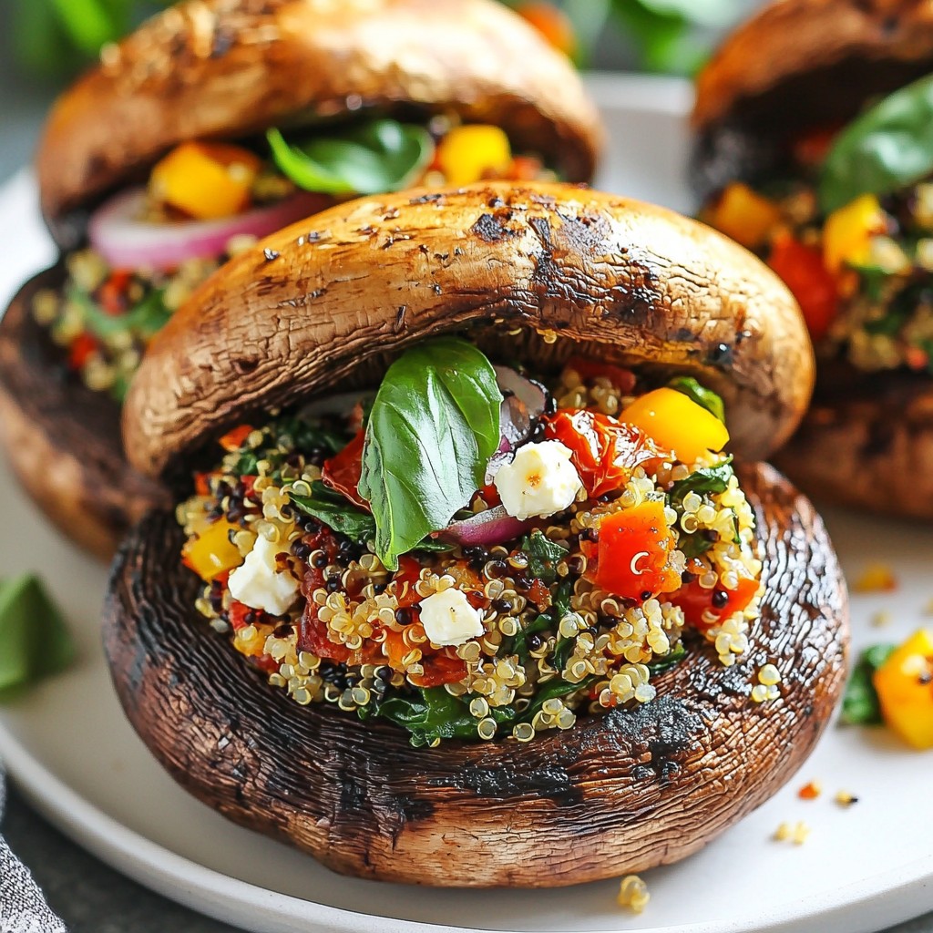Stuffed Portobello Mushroom Burgers Flavorful and Healthy