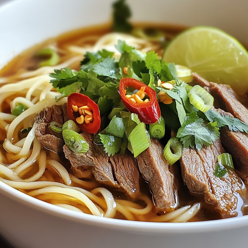 Savory Satay Beef Noodle Soup Easy to Prepare Meal