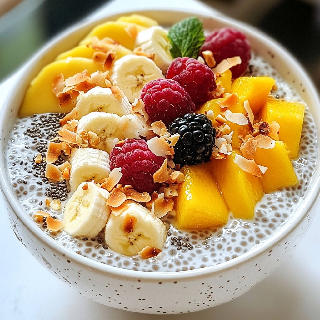 Overnight Breakfast Coconut Chia Seed Pudding Delight