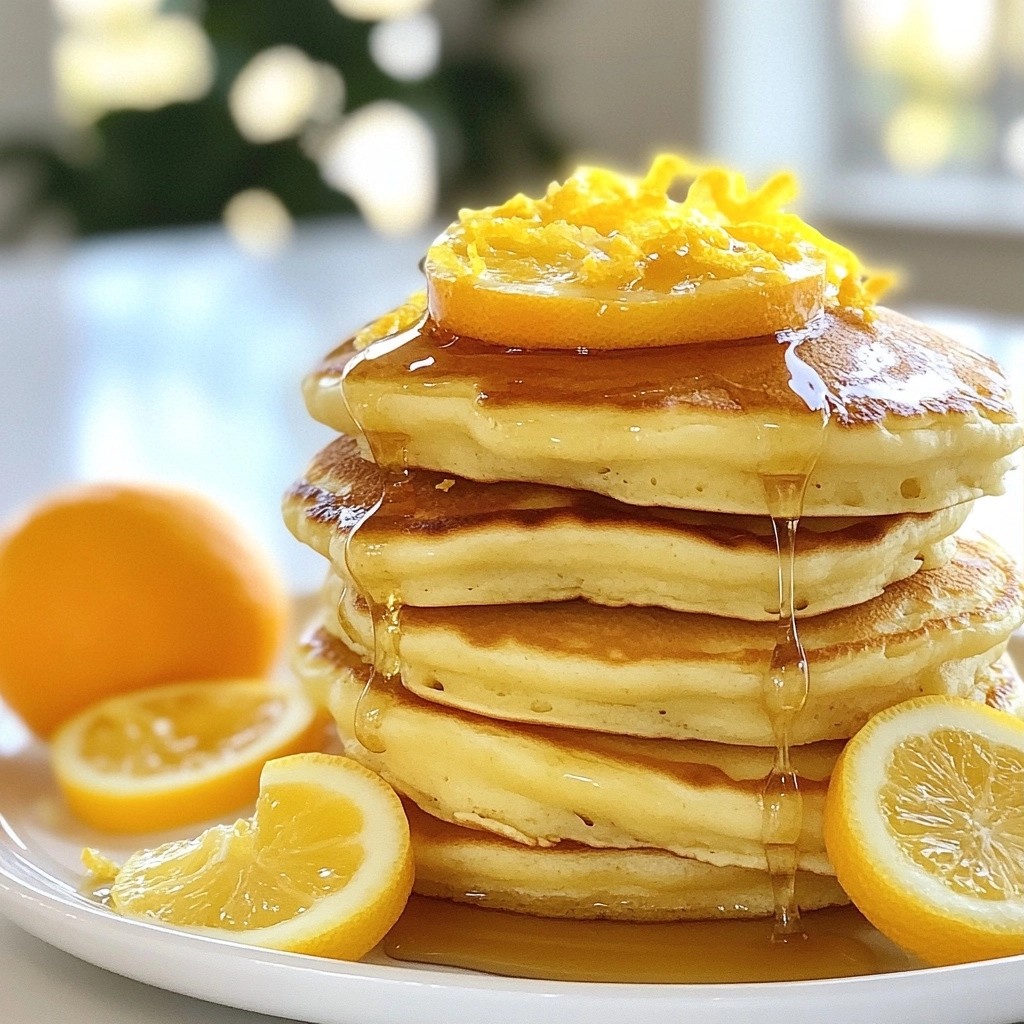 Fluffy Morning Citrus and Honey Pancakes Delight