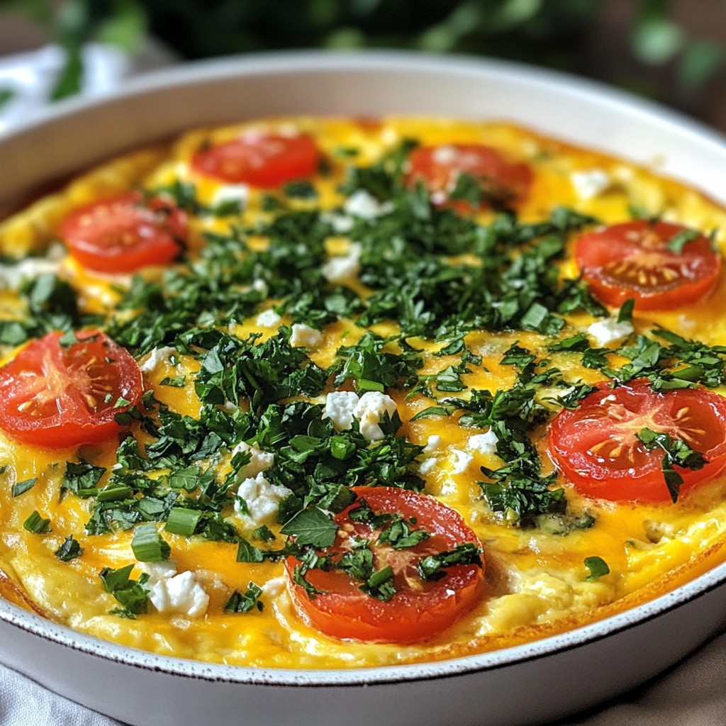 Savory Brunch Herb and Cheese Frittata Delight