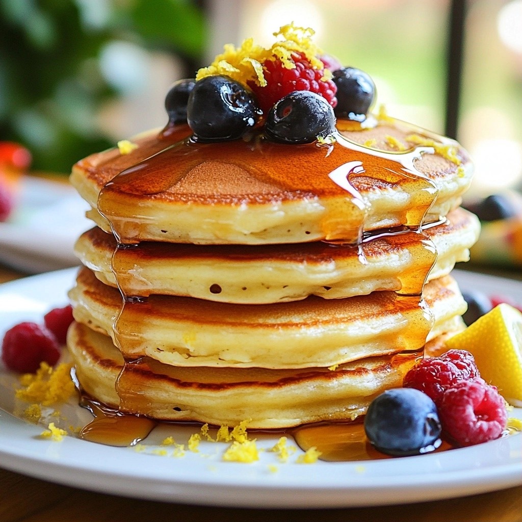 Zesty Brunch Lemon Ricotta Pancakes Delight