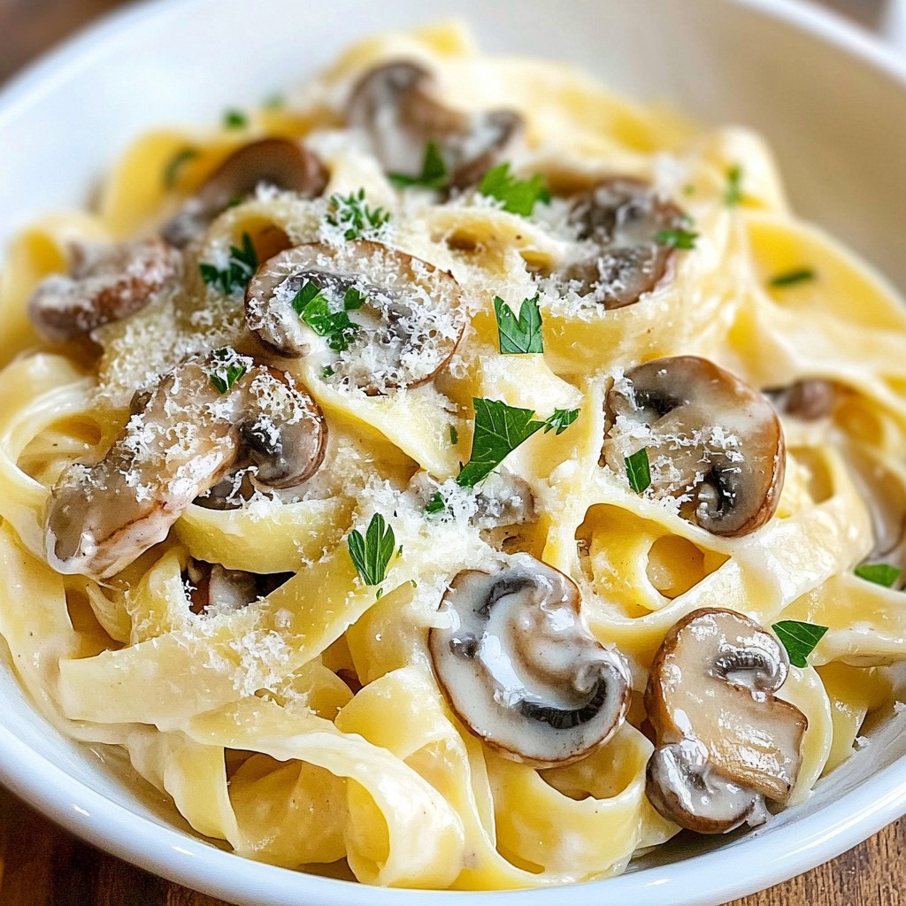 Creamy Garlic Mushroom Pasta Simple and Flavorful Dish