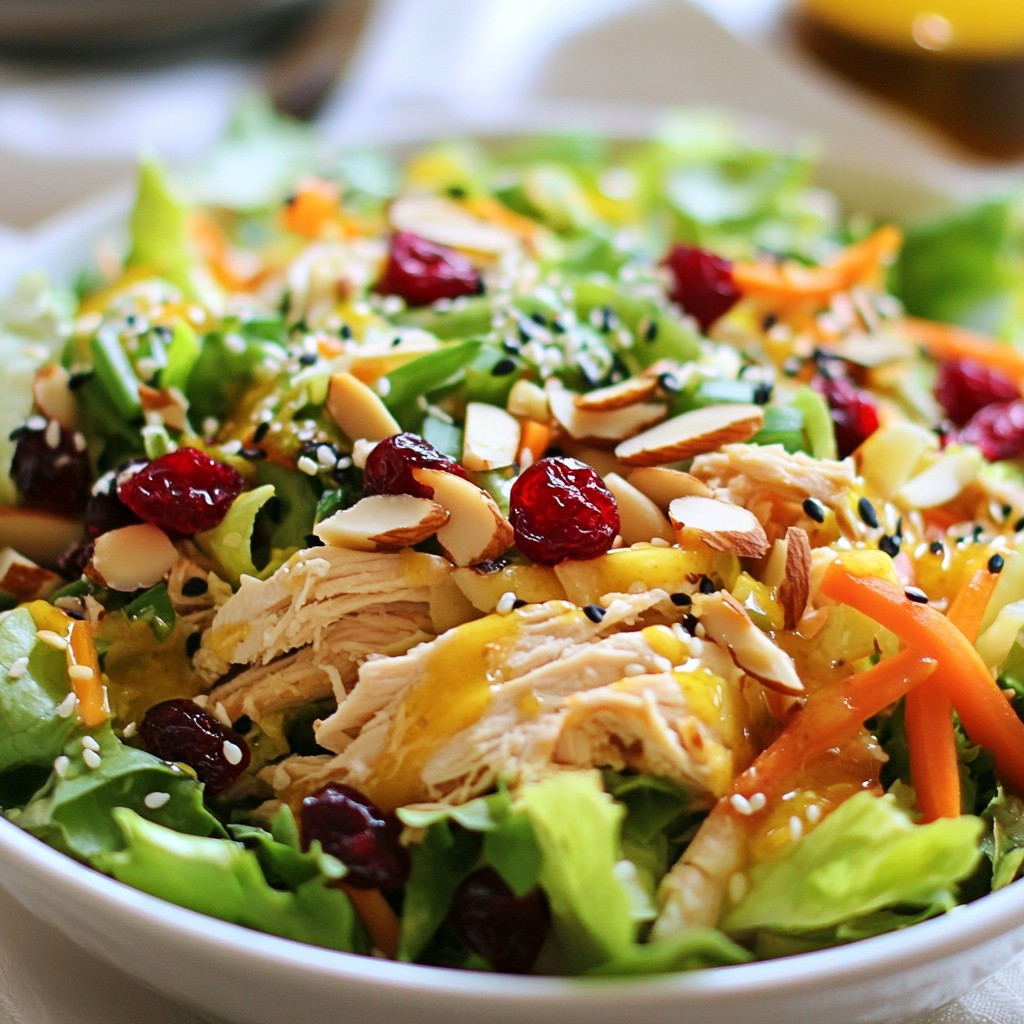 Asian Chicken Cranberry Salad Fresh and Healthy Dish