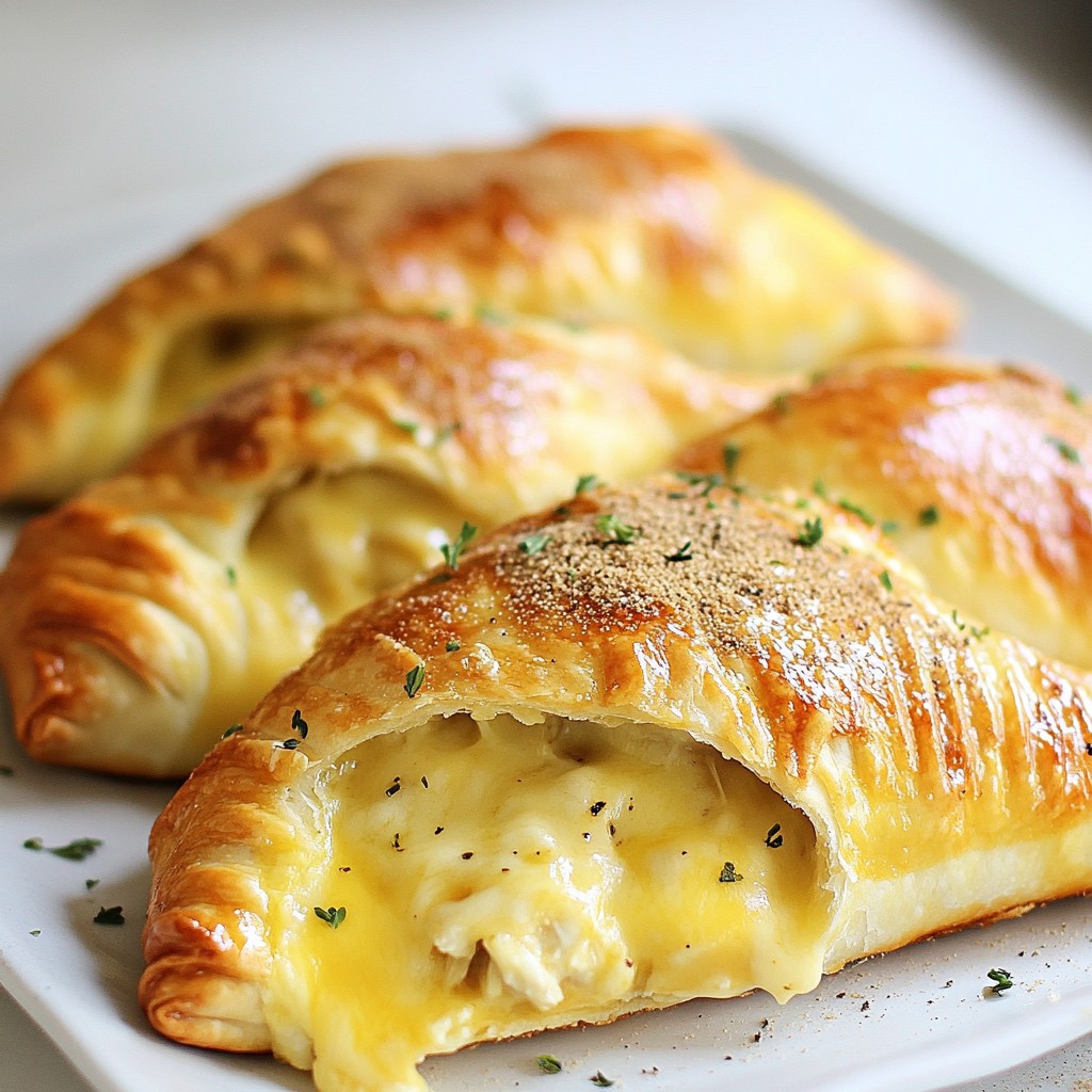 Crispy Cheesy Chicken Alfredo Calzones Delightful Meal