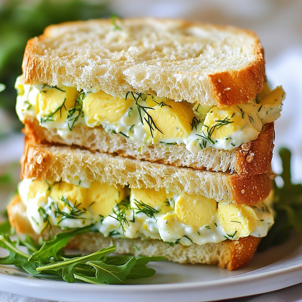 Zesty Brunch Lemon Dill Egg Salad Sandwiches Delight