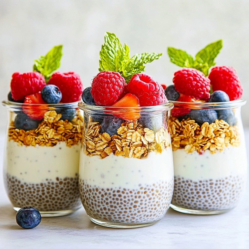 Overnight Chia Pudding with Fresh Berries Delight