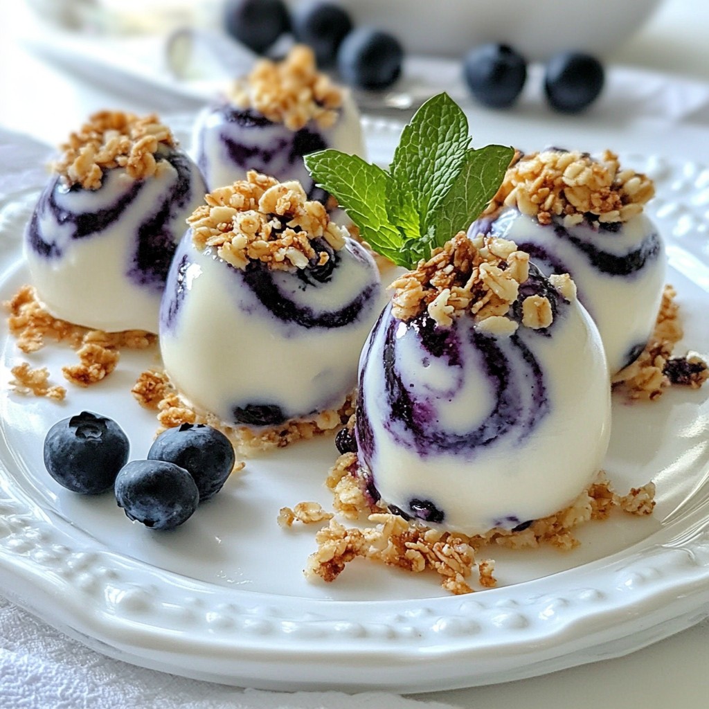 Blueberry Swirl Yogurt Bites Healthy and Easy Snack