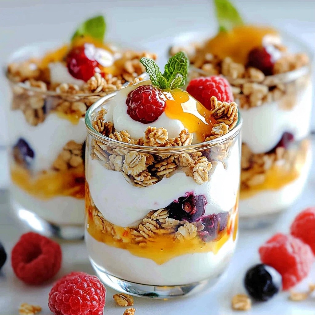 Overnight Breakfast Berry Greek Yogurt Parfaits Delight