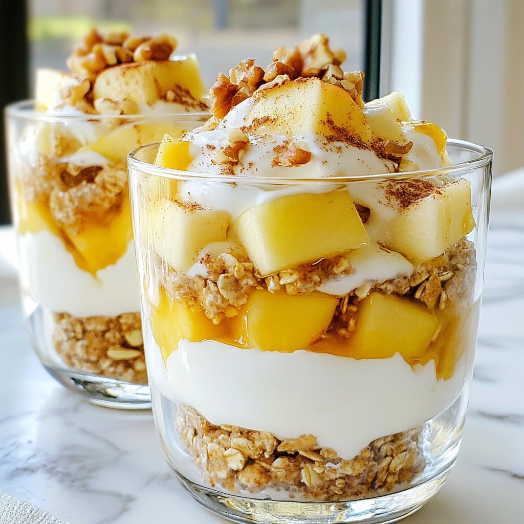 Overnight Breakfast Cinnamon Apple Chia Parfait Delight