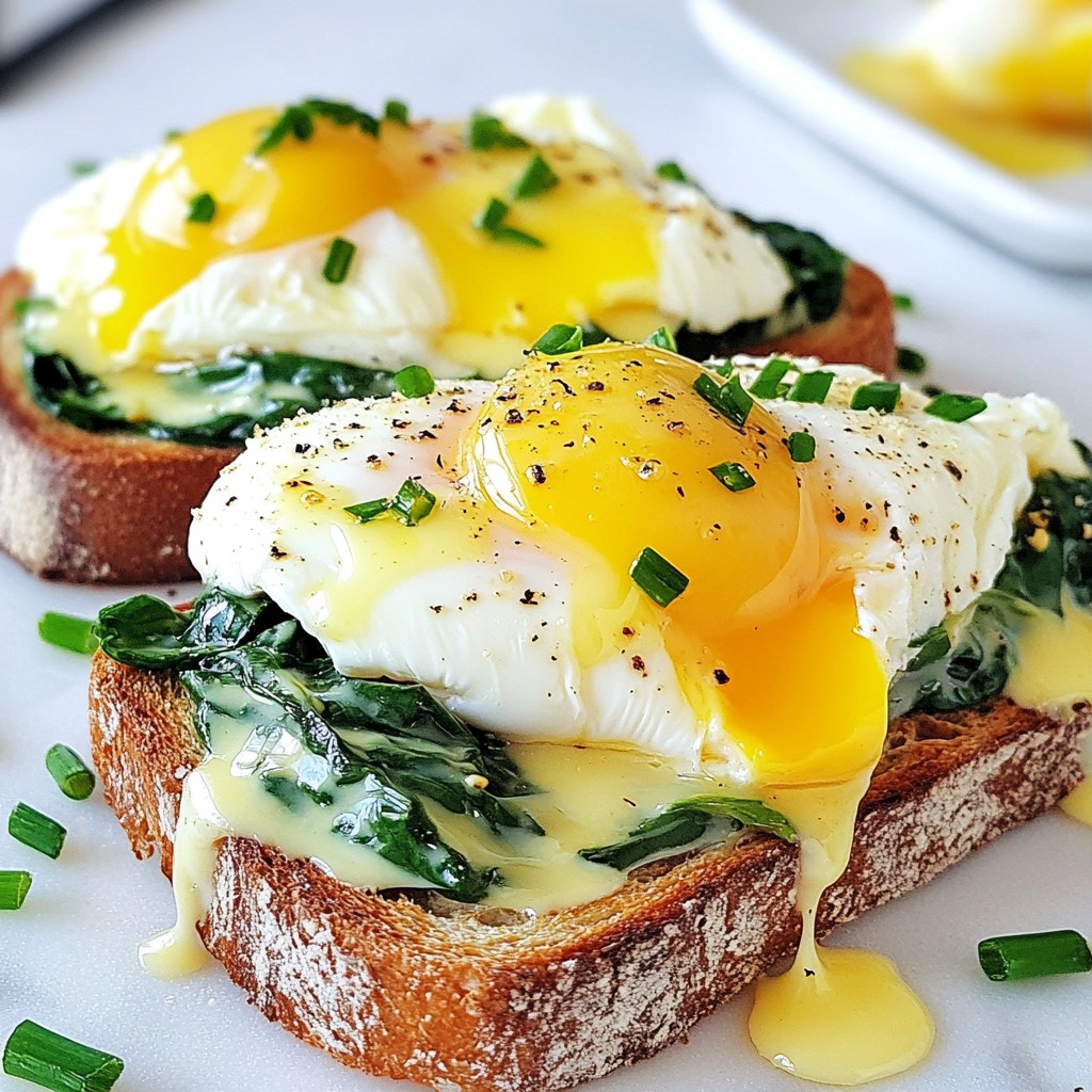 Classic Breakfast Eggs Florentine on Toast Delight