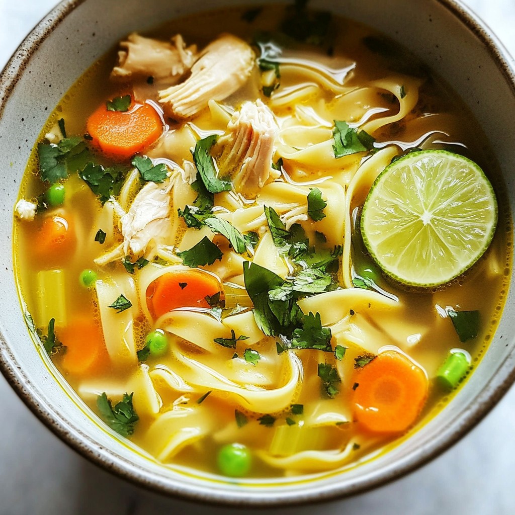 Ginger Garlic Chicken Noodle Soup Bold and Flavorful Meal