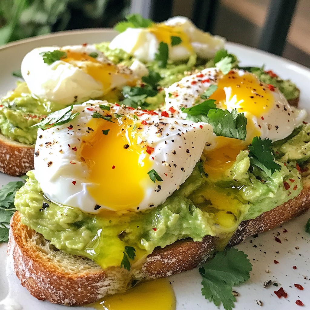 Gluten-Free Morning Avocado Toast with Poached Eggs Delight