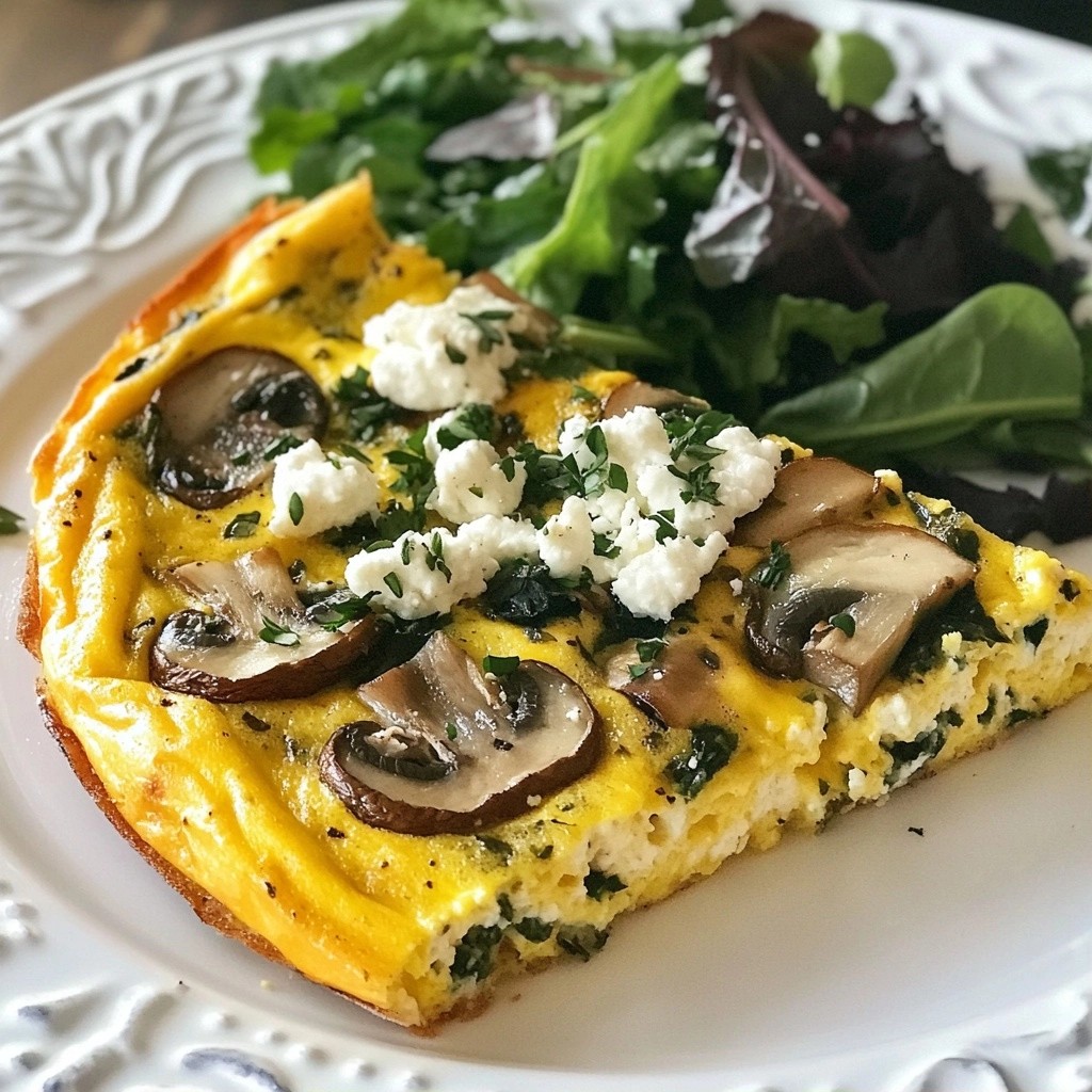 Herbed Brunch Mushroom and Goat Cheese Frittata Delight