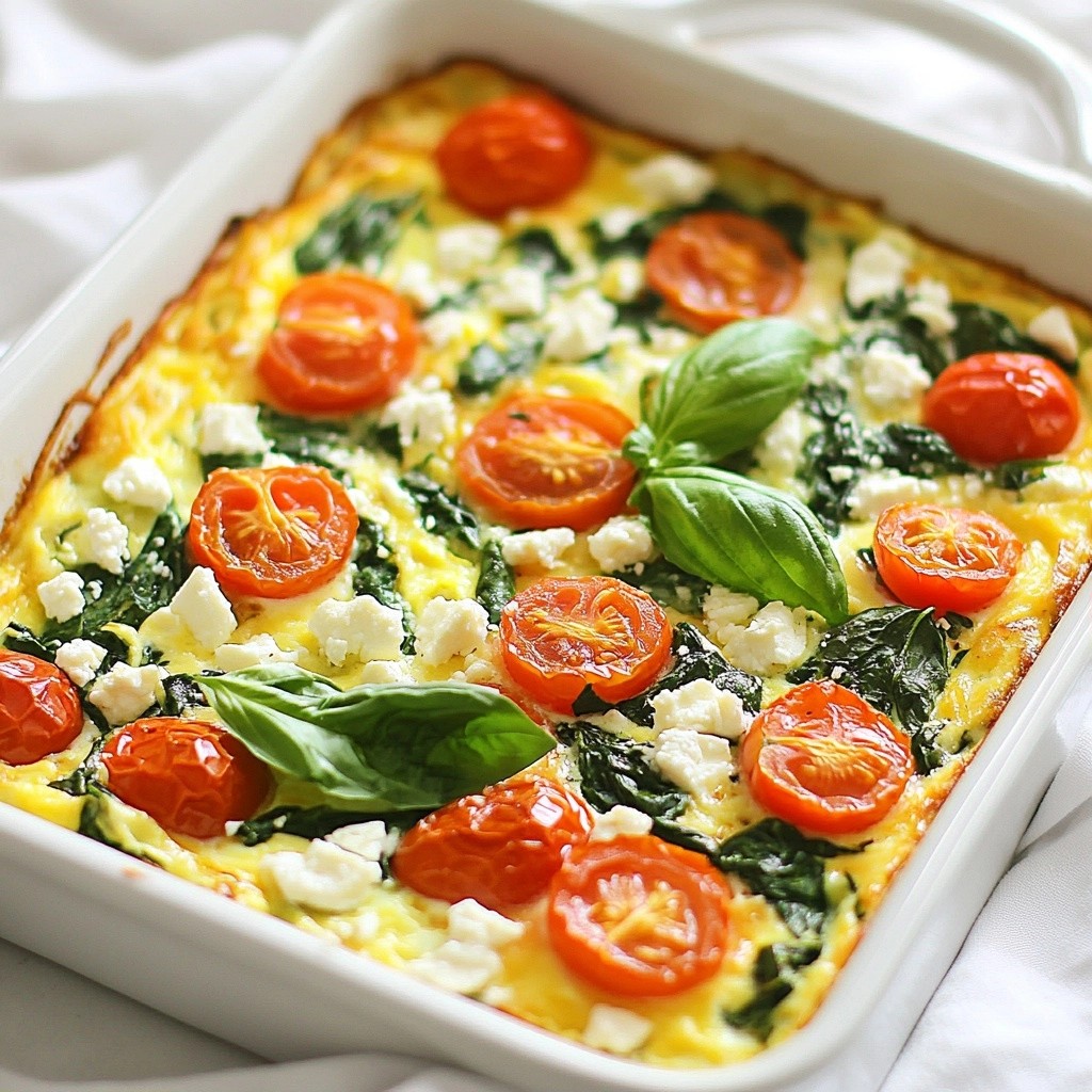 Savory Brunch Tomato and Spinach Egg Bake Delight