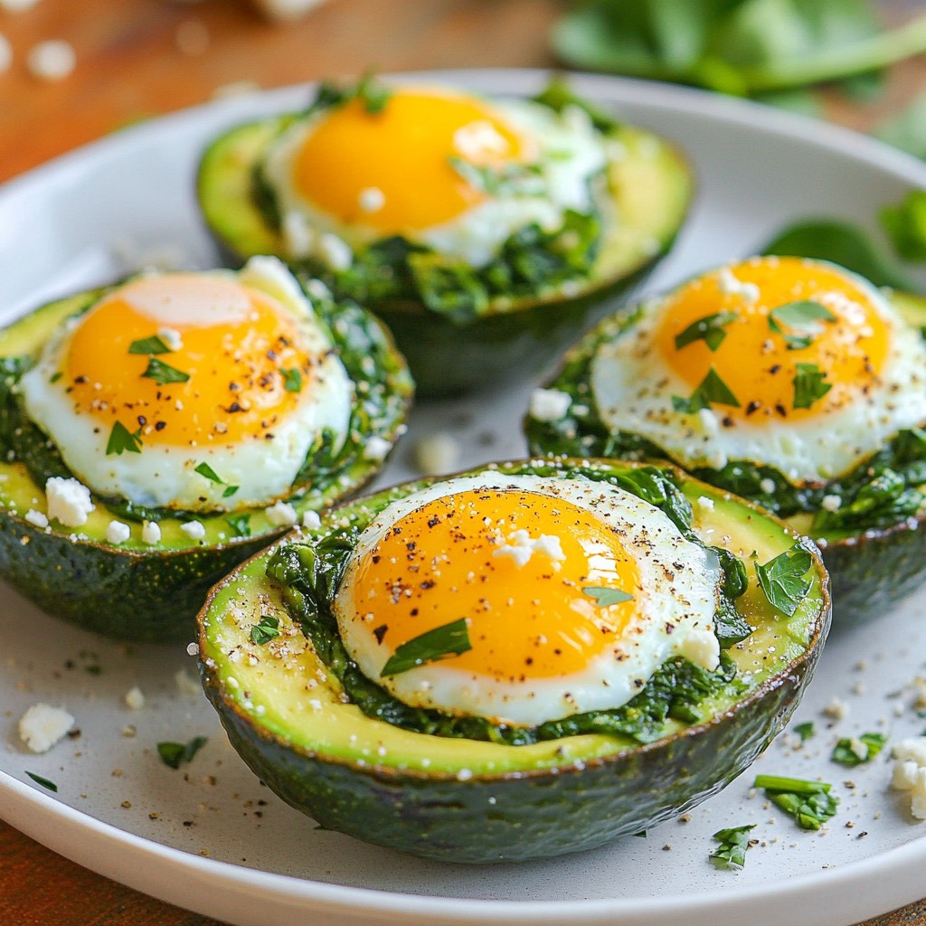 Herbed Breakfast Spinach and Avocado Egg Cups Delight