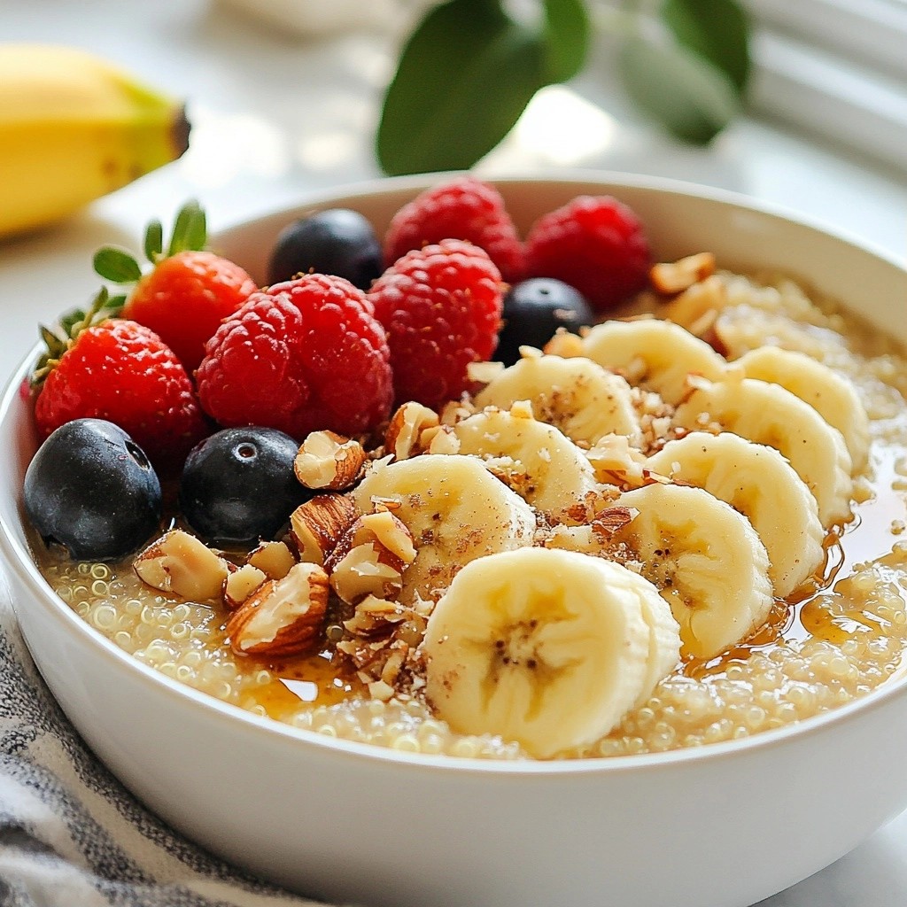 Overnight Breakfast Vanilla Cinnamon Quinoa Porridge Delight