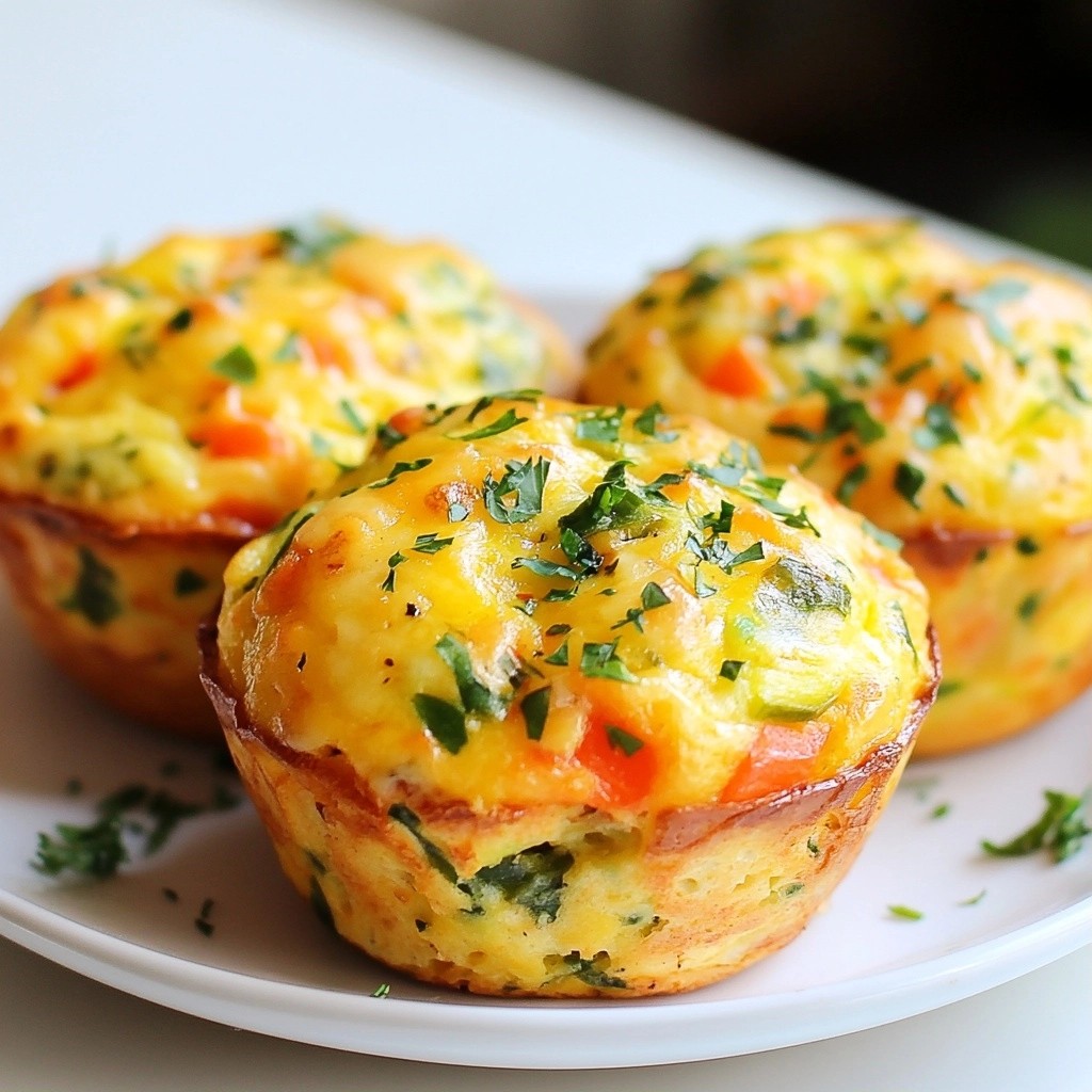 Hearty Breakfast Veggie and Cheese Muffins Delight