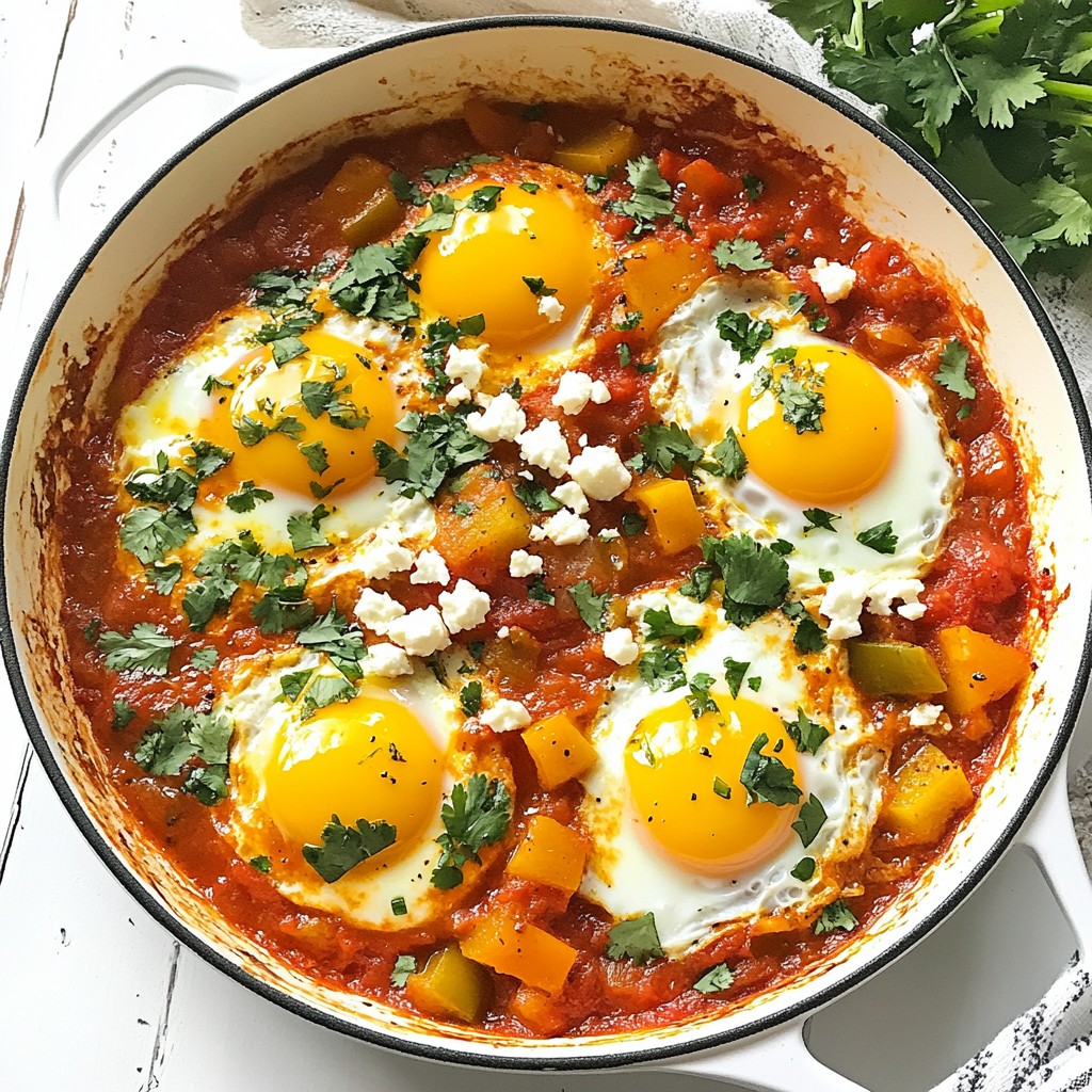 Spicy Breakfast Shakshuka with Bell Peppers Delight