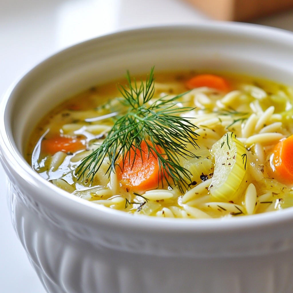 Orzo Leek and Dill Soup Flavorful Comfort Meal