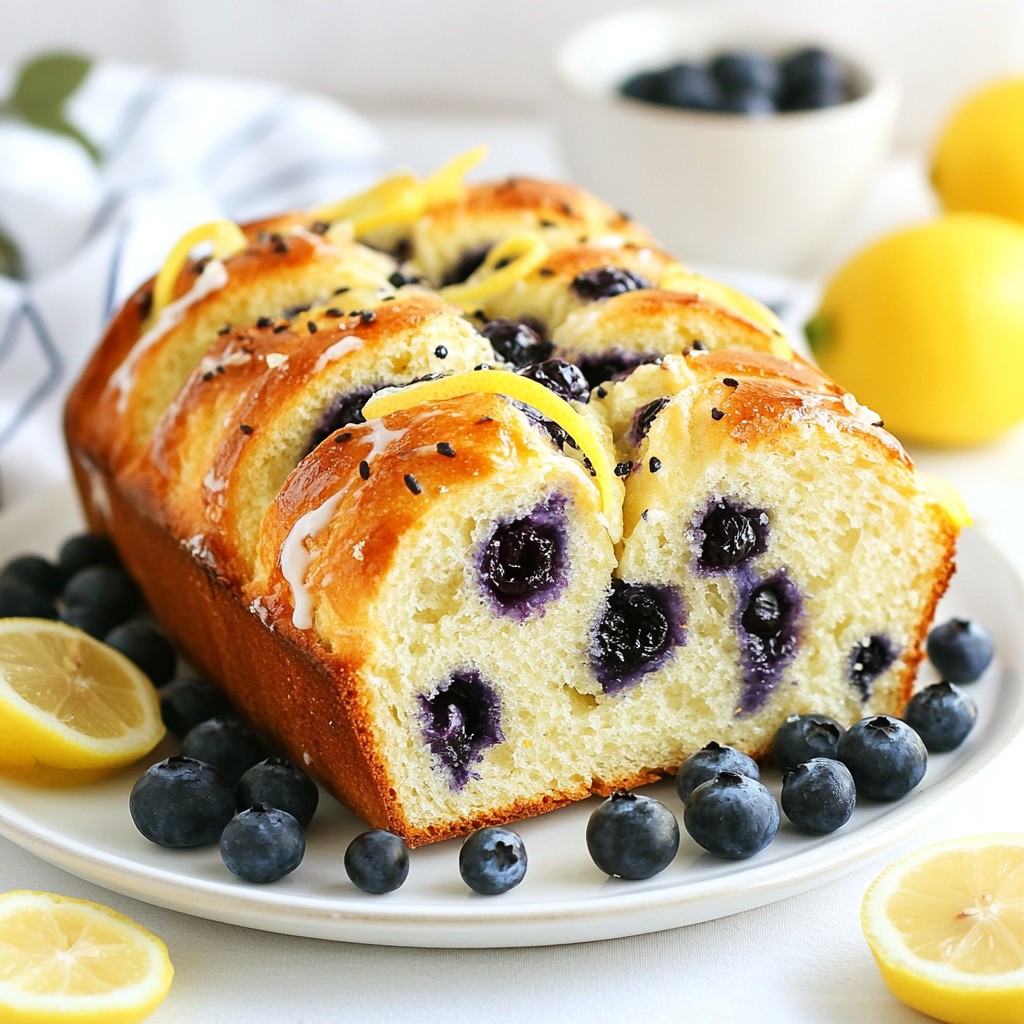 Ultra Soft Lemon Blueberry Sourdough Bread Delight