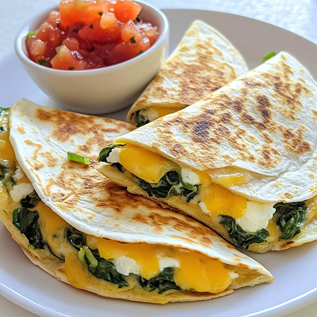 Cheesy Spinach Quesadillas Easy and Delicious Recipe