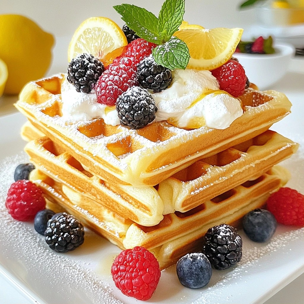 Crispy Waffles with Lemon Cream Cheese Dream Treat