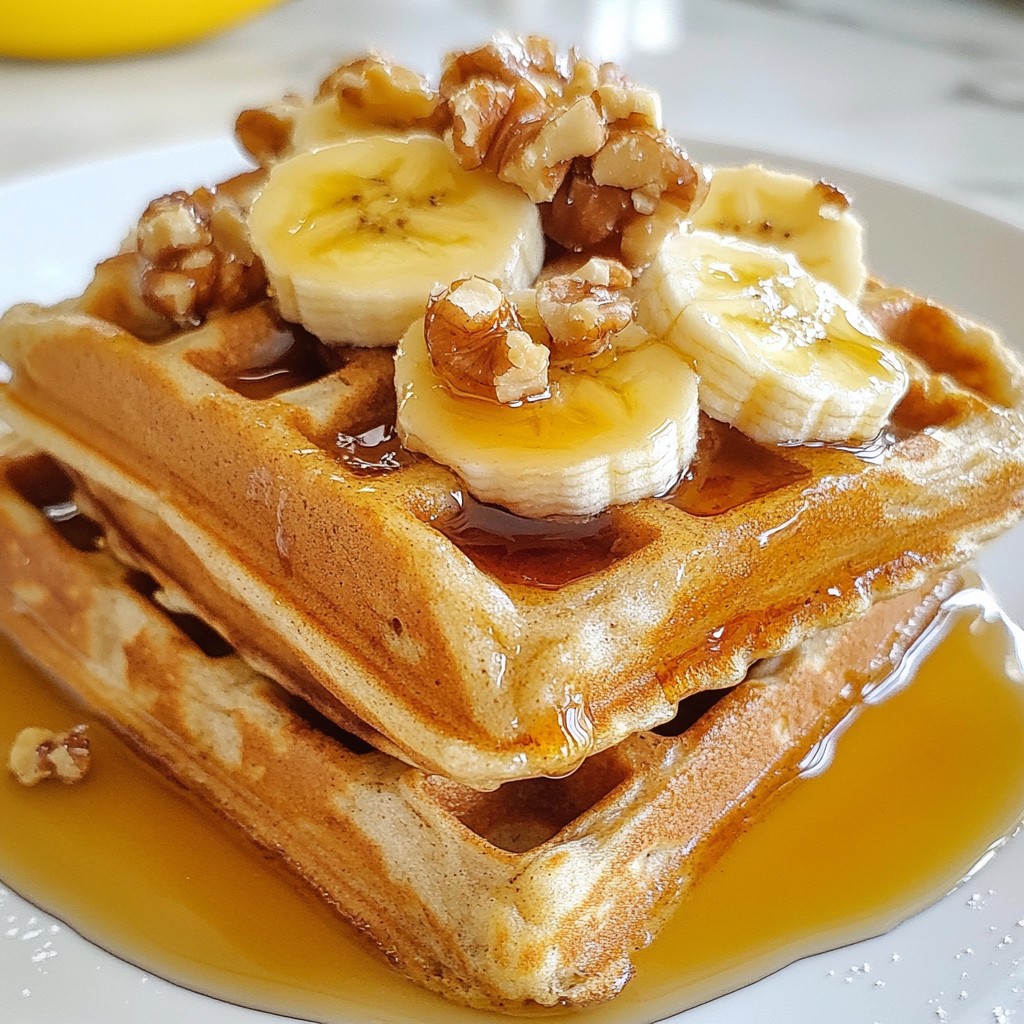 Chewy Breakfast Banana Oat Waffles Easy and Nutritious