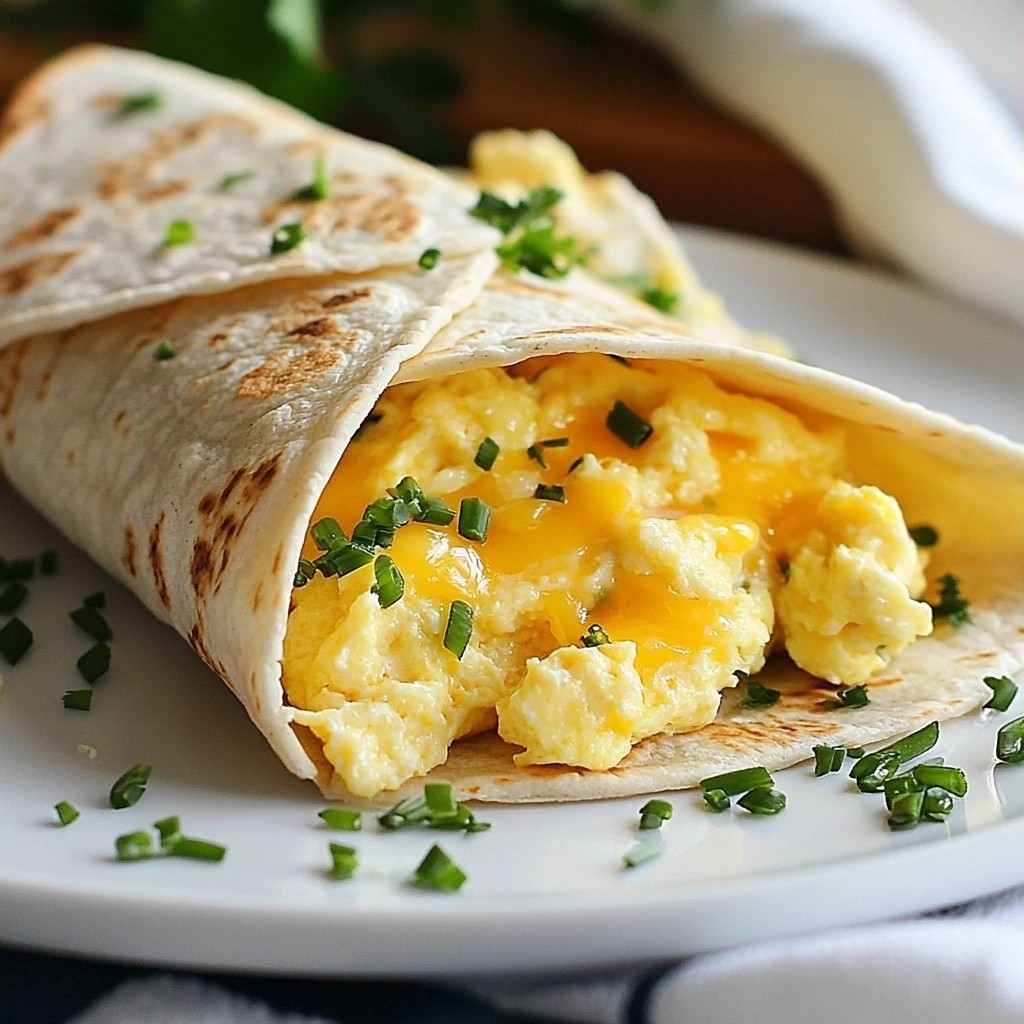 Herb Infused Breakfast Egg and Cheese Wraps Delight