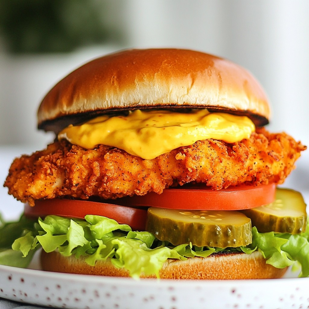 Cajun Crispy Chicken Sandwich with Garlic Aioli Delight