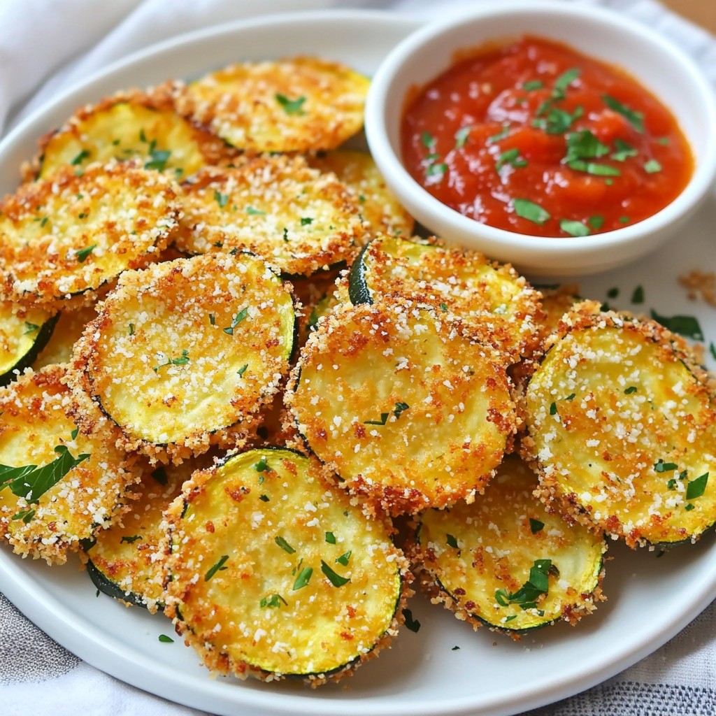 Air Fryer Parmesan Zucchini Chips Crispy and Tasty