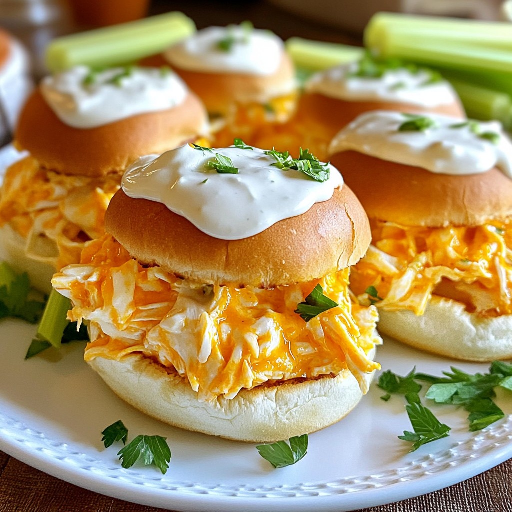 Buffalo Chicken Sliders Tasty and Simple Recipe