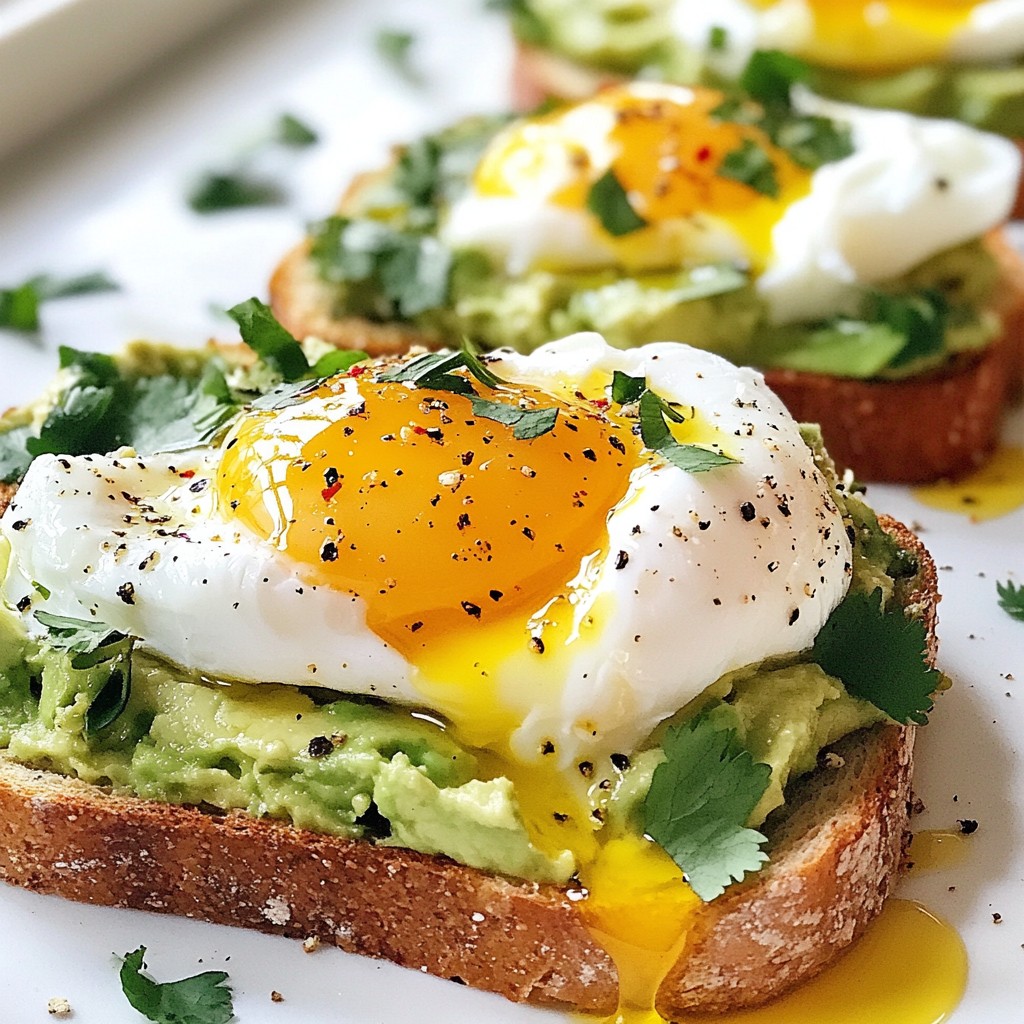 Gluten-Free Morning Avocado Toast with Poached Eggs Delight