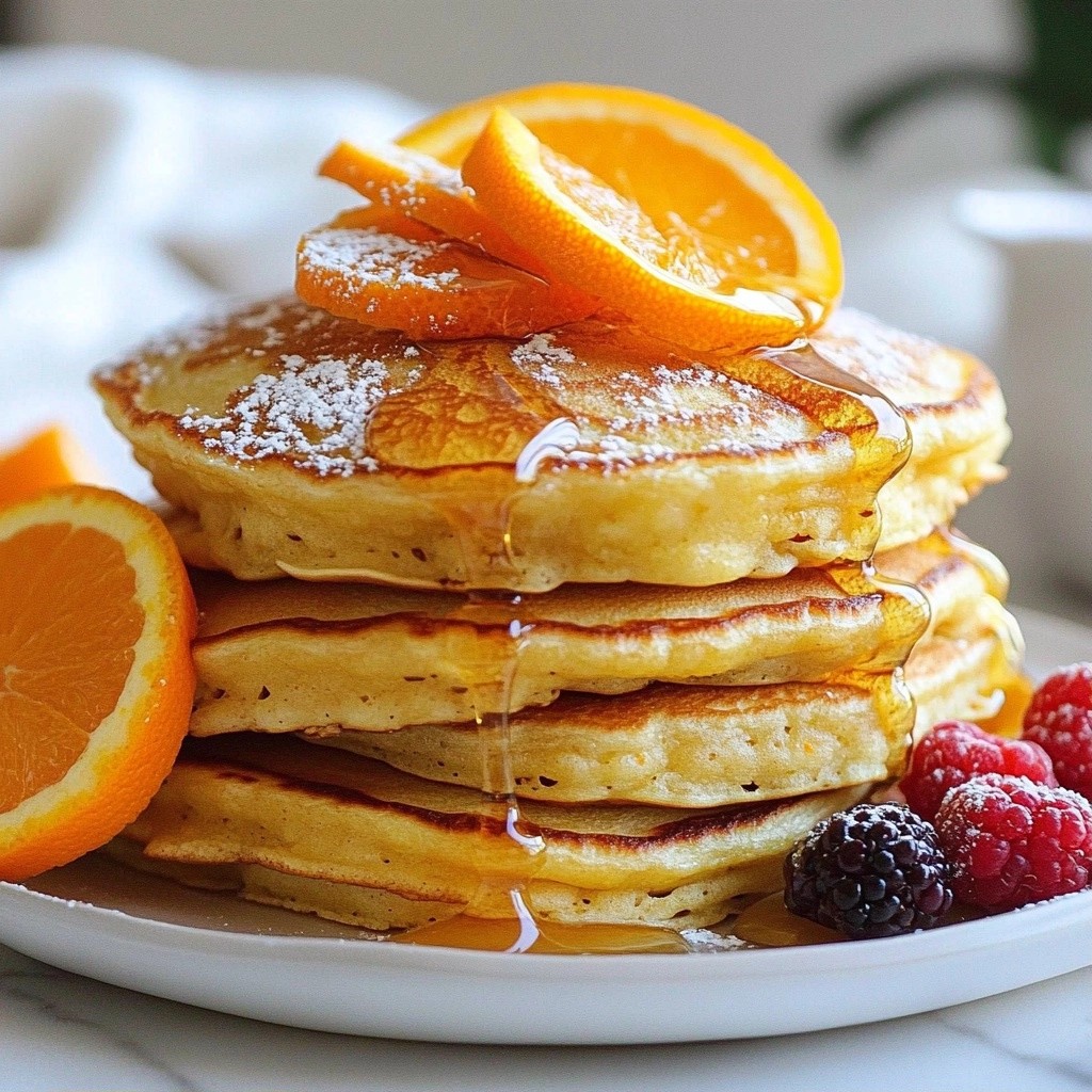 Light and Fluffy Morning Orange Pancakes Recipe