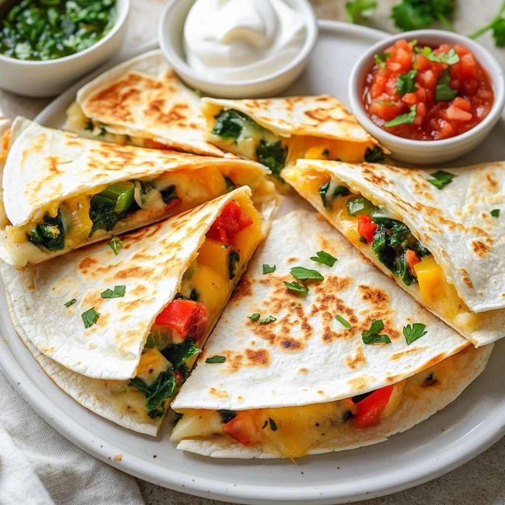 Quick Morning Veggie and Cheese Quesadillas Delight